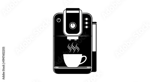 Coffee Machine with Cup Inside.