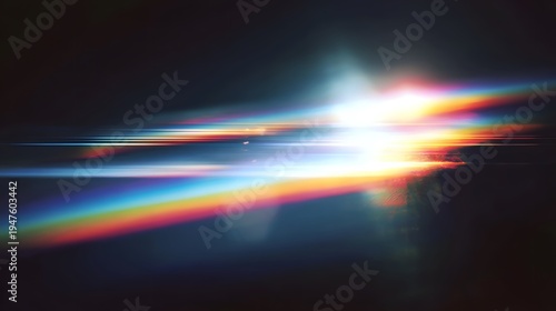 Lens Flare Light Streaks Rainbow Spectrum Abstract Background