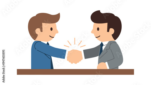 Business Handshake. Two Professional Men Shaking Hands, Symbolizing Agreement, Partnership, and Successful Deal.