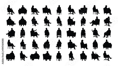 Various people sitting in different wheelchair positions