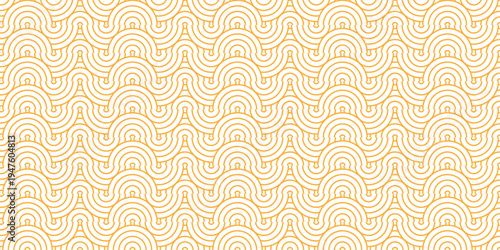 Seamless brown pattern circles line fabric curl transparent design. minimal overlapping pattern with waves pattern with waves white geometric retro background.