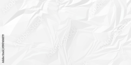 Crumple crushed white paper obsolete rumple craft design. wrinkle ripped cardboard crumple aged closeup recycled document grunge paper background.