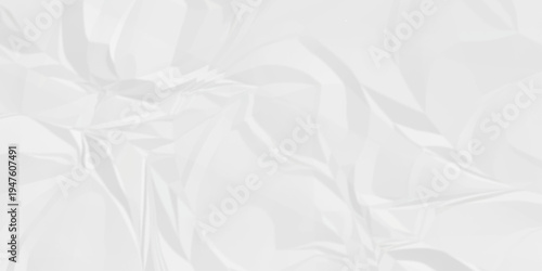 Crumple crushed white paper obsolete rumple craft design. wrinkle ripped cardboard crumple aged closeup recycled document grunge paper background.