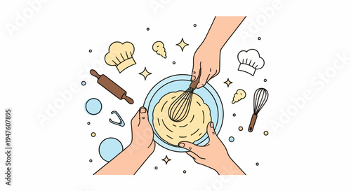 Cooking and Baking Tools Illustration