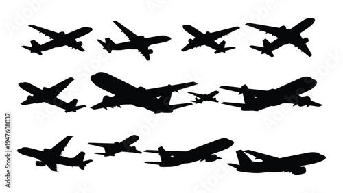 A group of airplanes flying in formation