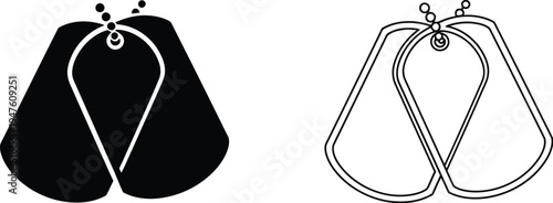 Black and white earrings design Vector