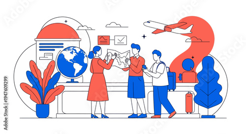 Woman Studying Global Map