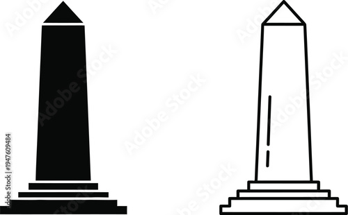 Obelisk monument illustration Vector