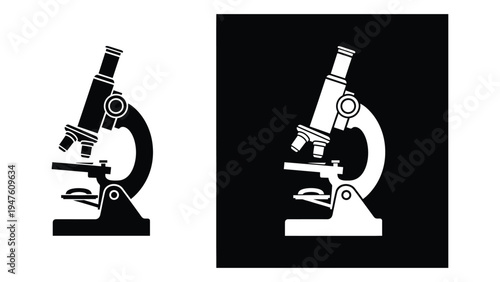 A microscope with two different color variations