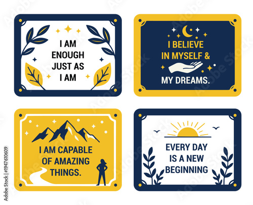 positive affirmation quote cards