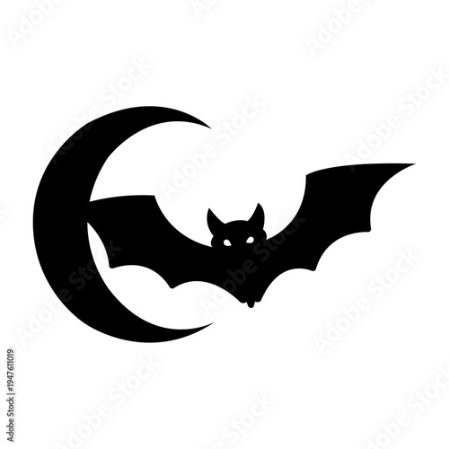 Vector graphic icons for Flying bat