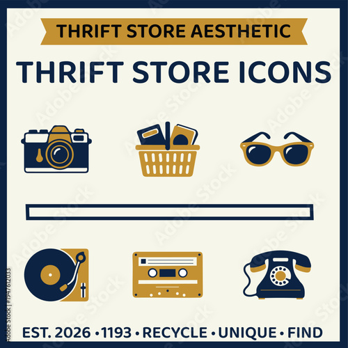 thrift store aesthetic icons