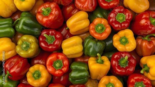 Colorful capsicums vegetable background