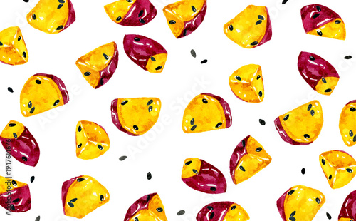 大学芋の手描き水彩イラスト背景素材