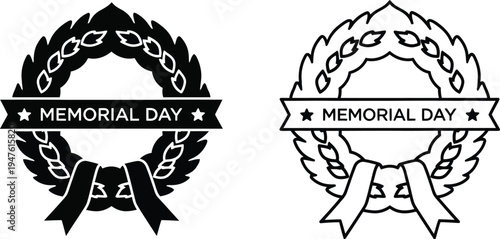 Memorial day badges Vector