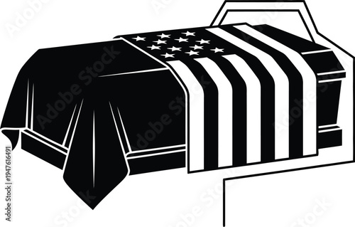 American flag bedding and furniture Vector