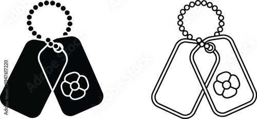 Soccer keychain tags Vector