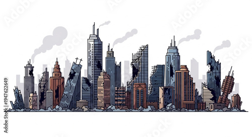 New York City Skyline Illustration.