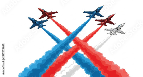 Military Jets Flyover Display.