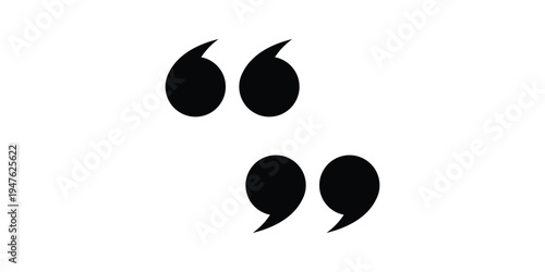 Set of quote mark, quotes icon vector sign design illustration on white background..eps
