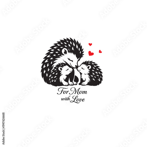 Happy Mother's Day vector silhouette