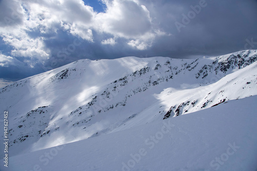 view from Leapezi Ridge to Podeanu Ridge, Fagaras Mountains, Romania 