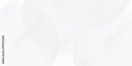 White geometric abstract background overlap layer on bright space with lines effect decoration. Modern graphic design element circles style concept for banner. eps 10