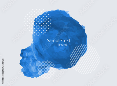 水彩円のフレームデザイン