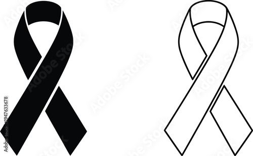 Awareness ribbons symbolizing support and solidarity Vector