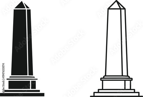 Obelisk monument illustration Vector