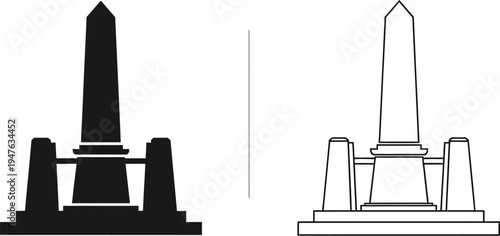 Obelisk monument landmark architecture Vector