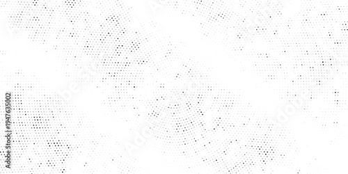 Halftone radial split gradient pattern, black dots forming dynamic center fade, minimal abstract geometric texture perfect for visual layout