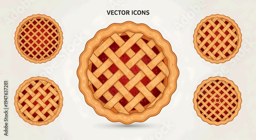 A delicious arrangement of pies and mini pies on a table indoors