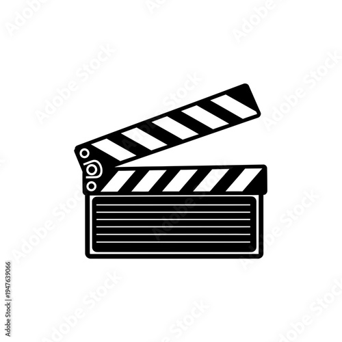 Film Slate Clapperboard Icon vector illustration