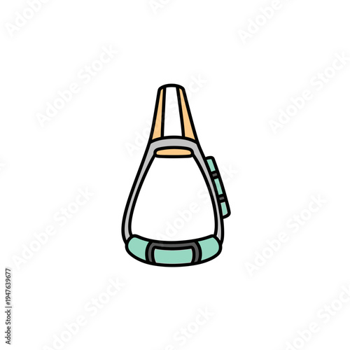 Vector Outline Icon of Dog Carrier Bag vector illustration
