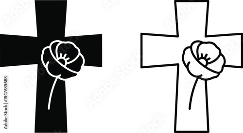 Cross and knot symbols Vector