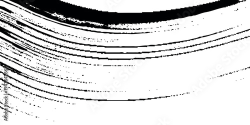 Abstract black and white topographic line texture with curved concentric arcs Ideal for modern branding, architectural backgrounds