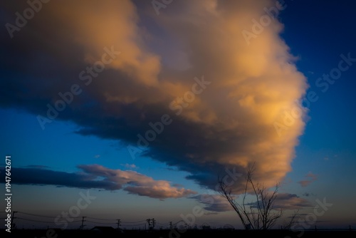夕暮れ時の雲