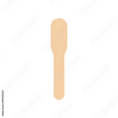 Medical tongue depressor flat vector icon on white background