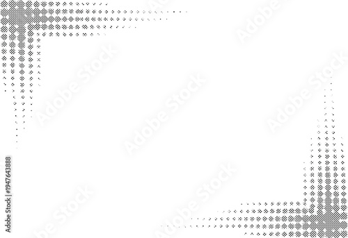 corner spray halftone risograph frame border edge template grunge retro offset print screentone texture