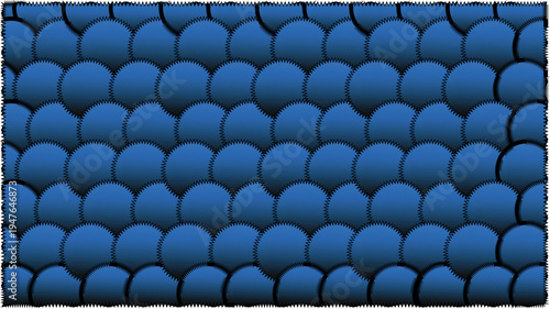 Lightweight Transparent Blue Bubble Background Frame with Glossy Gradient Effect Isolated on Vector Artwork