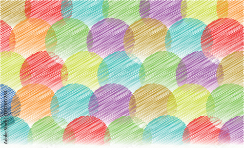 Transparent Scribed Bubble Vector Background Border Isolated on White with Soft Gradient Color Effects and Realistic Floating Bubble Illustration