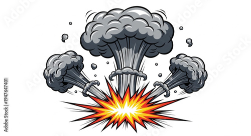 Nuclear Mushroom Cloud Explosion.