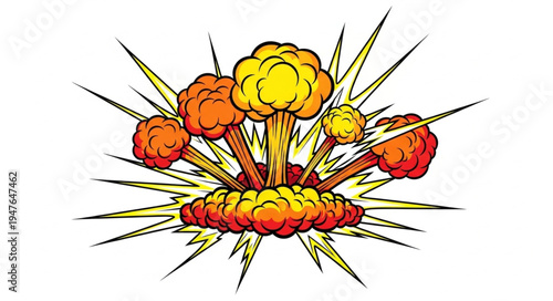 Nuclear Mushroom Cloud Explosion.