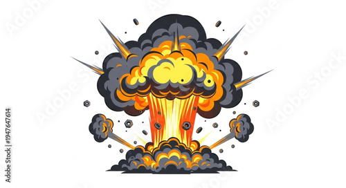 Nuclear Mushroom Cloud Explosion.