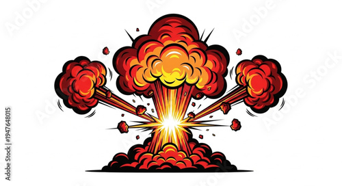 Nuclear Explosion Blast Fire.