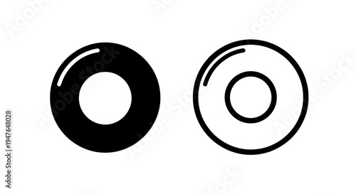 Minimalist circle ring icon for design and user interface elements