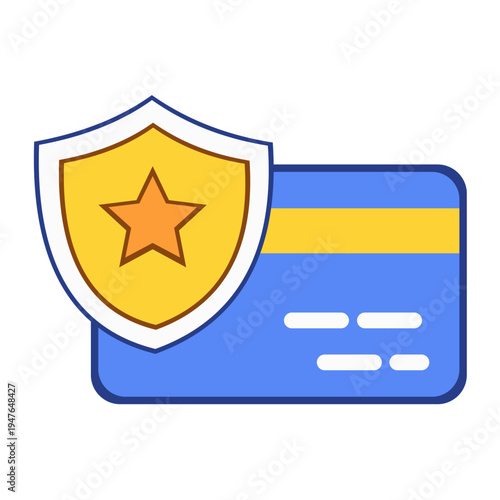 Secure payment shield protection finance icon