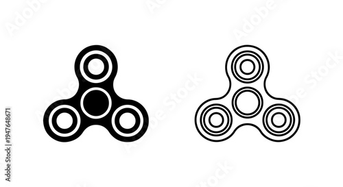 Simple fidget spinner icon representing playtime and stress-relieving gadgets