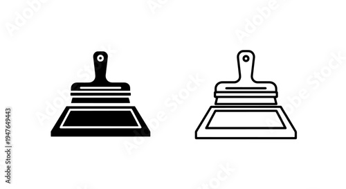 Construction spatula or scraper tool icon for building and renovation work